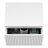 Milan Fluted Matt White 600mm Wall Hung 1-Drawer Countertop Vanity Unit with Chrome Handle