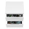 Milan Fluted Matt White 600mm Wall Hung 2-Drawer Countertop Vanity Unit