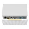 Milan Fluted Matt White 800mm Wall Hung 1-Drawer Countertop Vanity Unit with Brushed Brass Handle