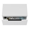 Milan Fluted Matt White 800mm Wall Hung 1-Drawer Countertop Vanity Unit with Matt Black Handle