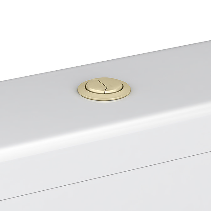 Milan Fluted Matt White & Brushed Brass Bathroom Suite with Bath Panels - Floor Standing Vanity