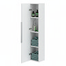 Milan Fluted Matt White Wall Hung Tall Storage Unit
