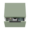 Milan Fluted Satin Green 600mm Wall Hung 1-Drawer Countertop Vanity Unit with Matt Black Handle
