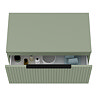 Milan Fluted Satin Green 800mm Wall Hung 1-Drawer Countertop Vanity Unit with Matt Black Handle