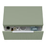Milan Fluted Satin Green 800mm Wall Hung 1-Drawer Countertop Vanity Unit with Chrome Handle