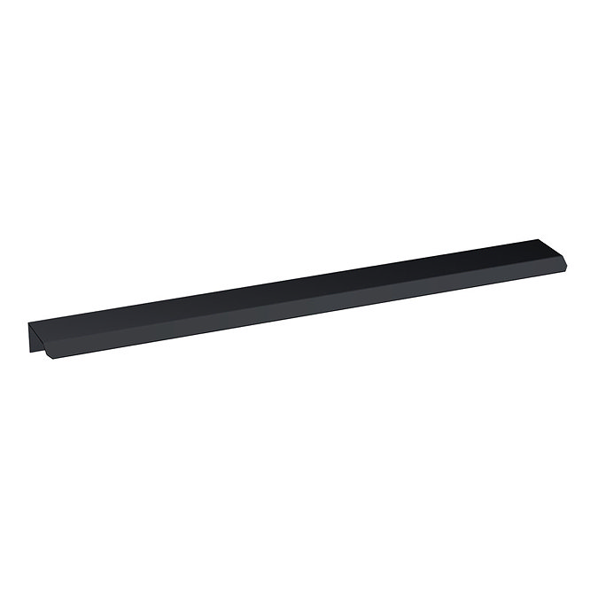 Milan Fluted Soft Black 600mm Wall Hung 1-Drawer Countertop Vanity Unit with Matt Black Handle