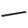 Milan Fluted Soft Black 600mm Wall Hung 1-Drawer Countertop Vanity Unit with Matt Black Handle