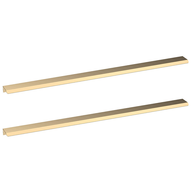 Milan Fluted Soft Black 800mm Wall Hung 2-Drawer Countertop Vanity Unit with Brushed Brass Handles