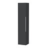Milan Fluted Soft Black Wall Hung Tall Storage Unit