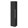Milan Fluted Soft Black Wall Hung Tall Storage Unit