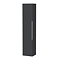 Milan Fluted Soft Black Wall Hung Tall Storage Unit
