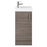 Milan Grey Avola Cloakroom Suite (Toilet, Concealed Cistern + Vanity Unit)  additional Large Image