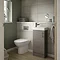 Milan Grey Avola Cloakroom Suite (Toilet, Concealed Cistern + Vanity Unit) Large Image