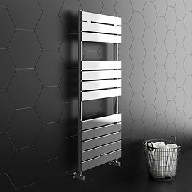 Milan Heated Towel Rail 1213mm x 500mm Chrome Large Image