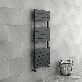 Milan Heated Towel Rail H1213mm x W500mm Anthracite