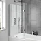 Milan Hinged L-Shaped Bath Screen Large Image