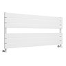 Milan Horizontal Heated Towel Rail - White (534 x 1200mm)  Profile Large Image