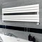 Milan Horizontal Heated Towel Rail - White (534 x 1200mm) Large Image