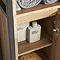 Milan Industrial Matt Black Framed Bathroom Tall Storage Unit - Wood Effect Feature Large Image