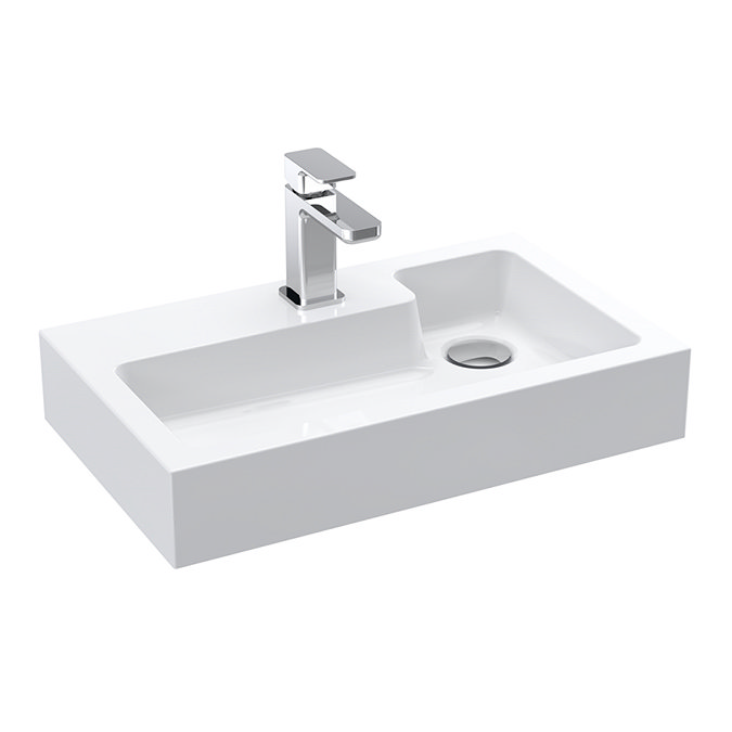 Milan Juno 500 x 305mm Compact Wall Hung Vanity Unit Gloss White  Profile Large Image