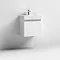Milan Juno 500 x 305mm Compact Wall Hung Vanity Unit Gloss White  Feature Large Image