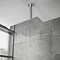 Milan Large 400mm Thin Square Shower Head + Ceiling Mounted Arm Large Image