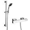 Milan LED Square Thermostatic Bar Valve + Slide Rail Kit  Standard Large Image