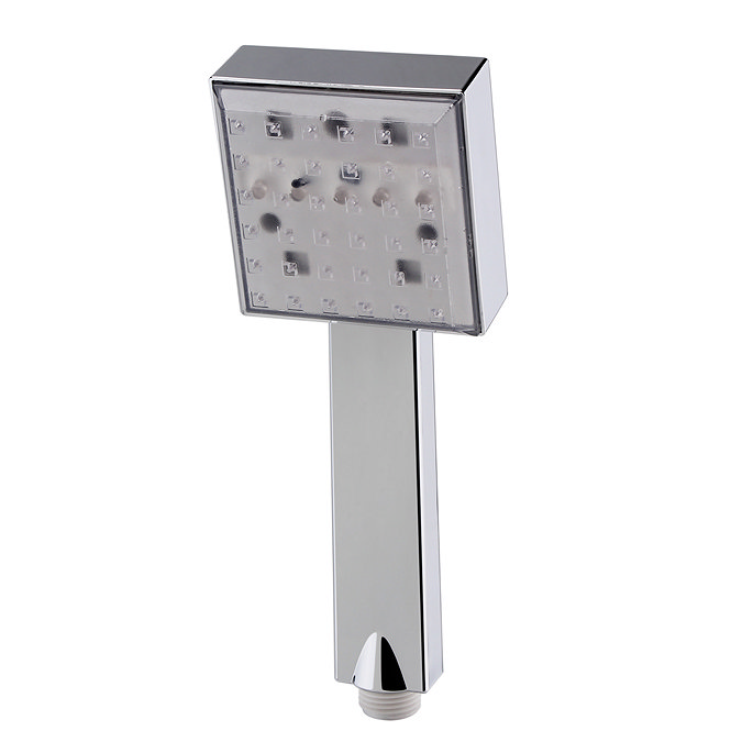 Milan LED Square Thermostatic Bar Valve + Slide Rail Kit In Bathroom Large Image