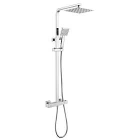 Milan Low Pressure Thermostatic Shower with Cool Touch - Chrome