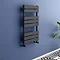 Milan Matt Black 800 x 500 Heated Towel Rail Large Image