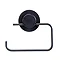 Milan Matt Black Toilet Roll Holder with Suction Fixing  Profile Large Image