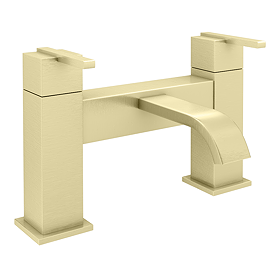 Milan Modern Bath Filler Tap - Brushed Brass