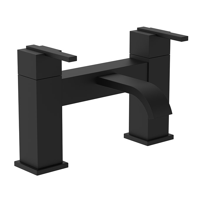 Milan Modern Bath Filler Tap - Matt Black