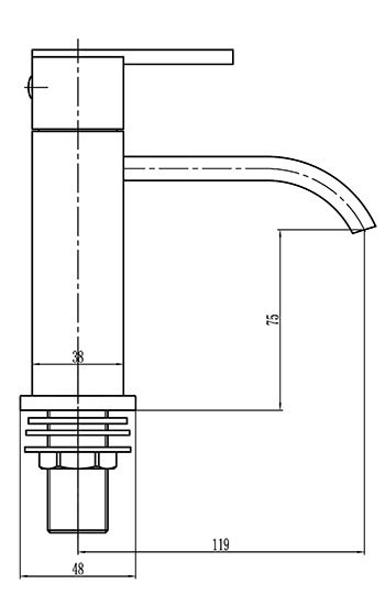 Milan Modern Bath Shower Mixer with Shower Kit - Brushed Brass