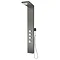 Milan Shower Tower Panel - Dark Chrome (Thermostatic) Profile Large Image