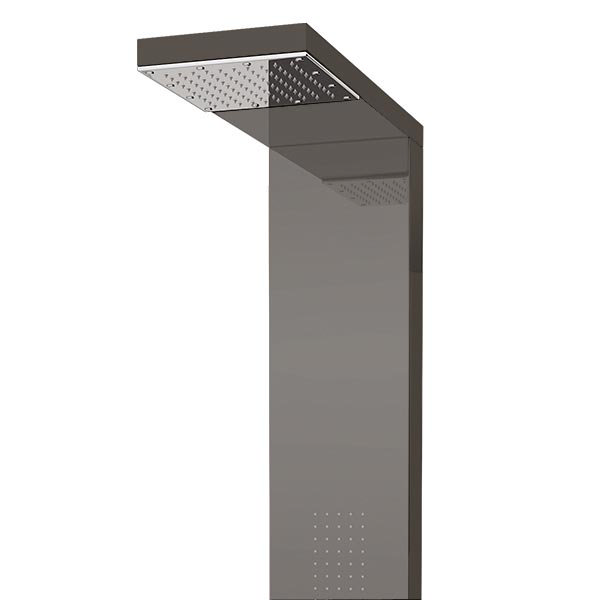 Milan Shower Tower Panel - Dark Chrome (Thermostatic) Feature Large Image