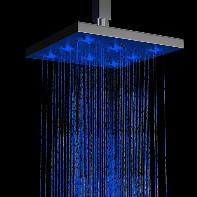Milan Modern LED Thermostatic Shower - Chrome  Feature Large Image