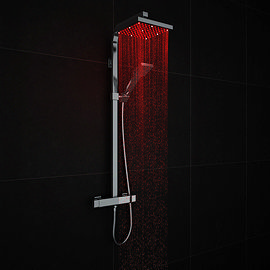 Milan Modern LED Thermostatic Shower - Chrome