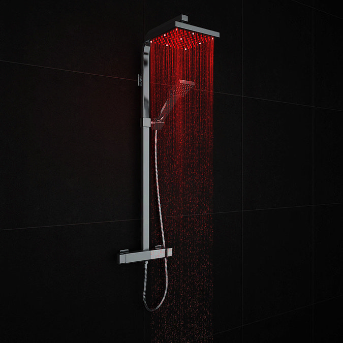 Milan Modern LED Thermostatic Shower - Chrome