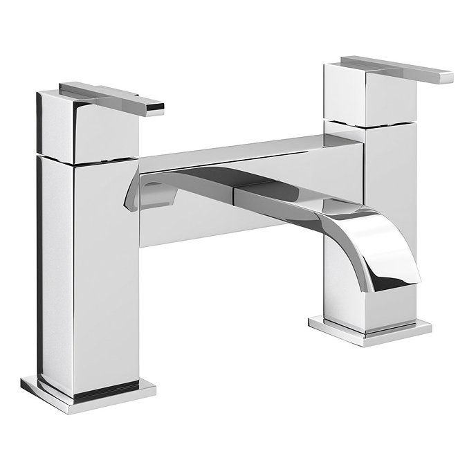 Milan Modern Mono Basin Mixer and Bath Filler in Chrome