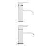 Milan Modern Mono Basin Mixer and Bath Filler - Chrome  In Bathroom Large Image