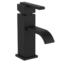 Milan Modern Mono Basin Mixer Tap - Matt Black