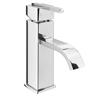 Milan Modern Mono Basin Mixer Tap with Waste - Chrome  Feature Large Image