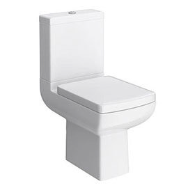 Milan Modern Short Projection Toilet + Soft Close Seat Medium Image
