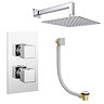 Milan Modern Shower Package (Fixed Shower Head + Overflow Bath Filler)
