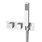 Milan Modern Square Concealed Thermostatic 2-Way Shower Valve with Handset + Freeflow Bath Filler  Profile Large Image