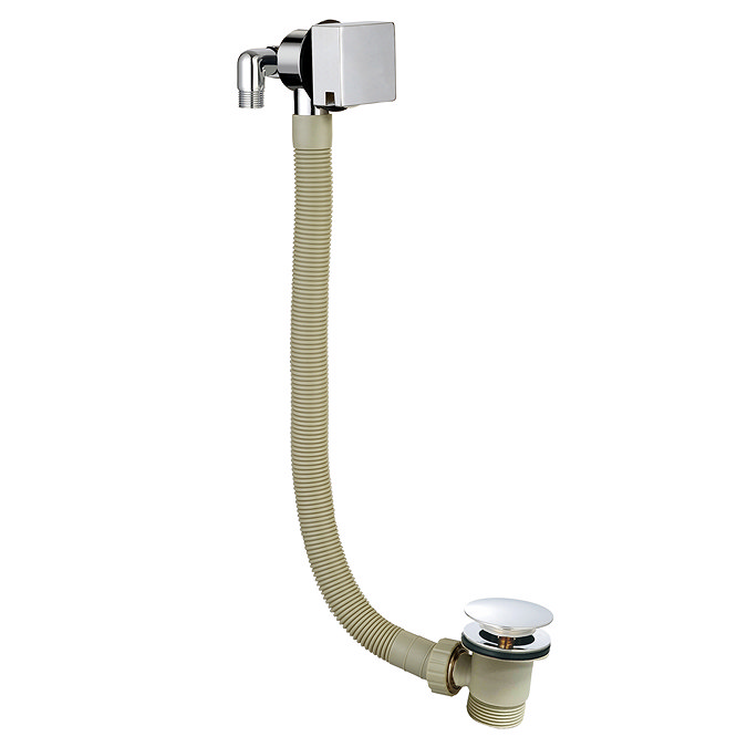 Milan Modern Square Concealed Thermostatic 2-Way Shower Valve with Handset + Freeflow Bath Filler  Feature Large Image