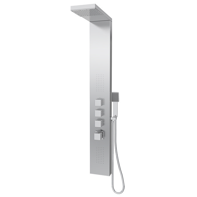 Milan Modern Stainless Steel Tower Shower Panel (Thermostatic) Standard Large Image