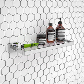 Milan Modern Wall Mounted Glass Shelf Large Image