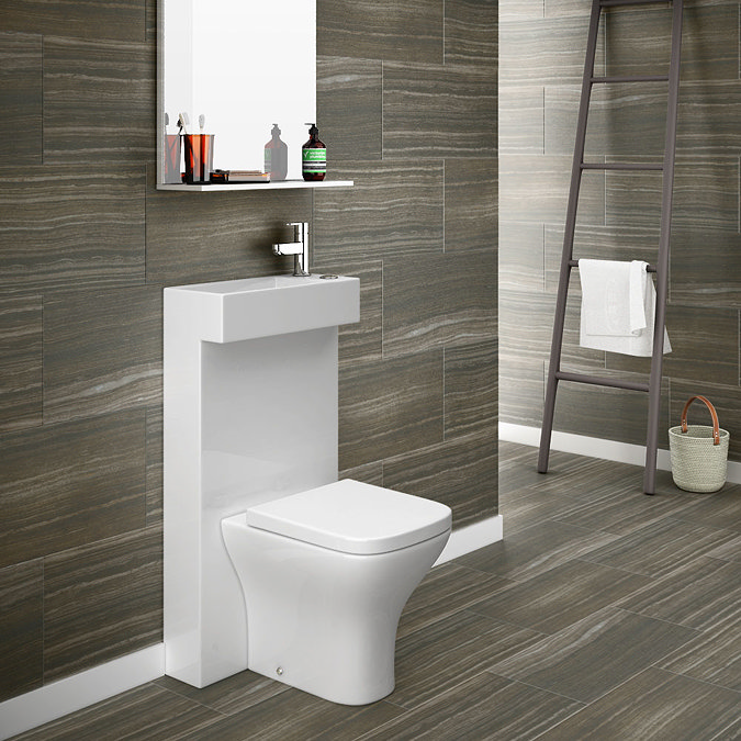 Milan Polymarble Combined Two-In-One Wash Basin + Toilet Large Image
